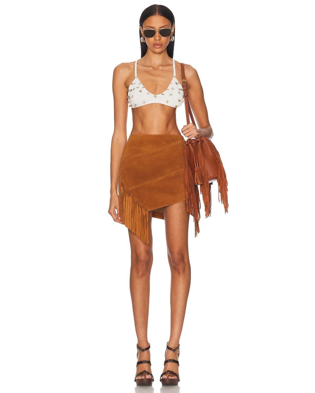 Siedres Brown Agnet Bra Top