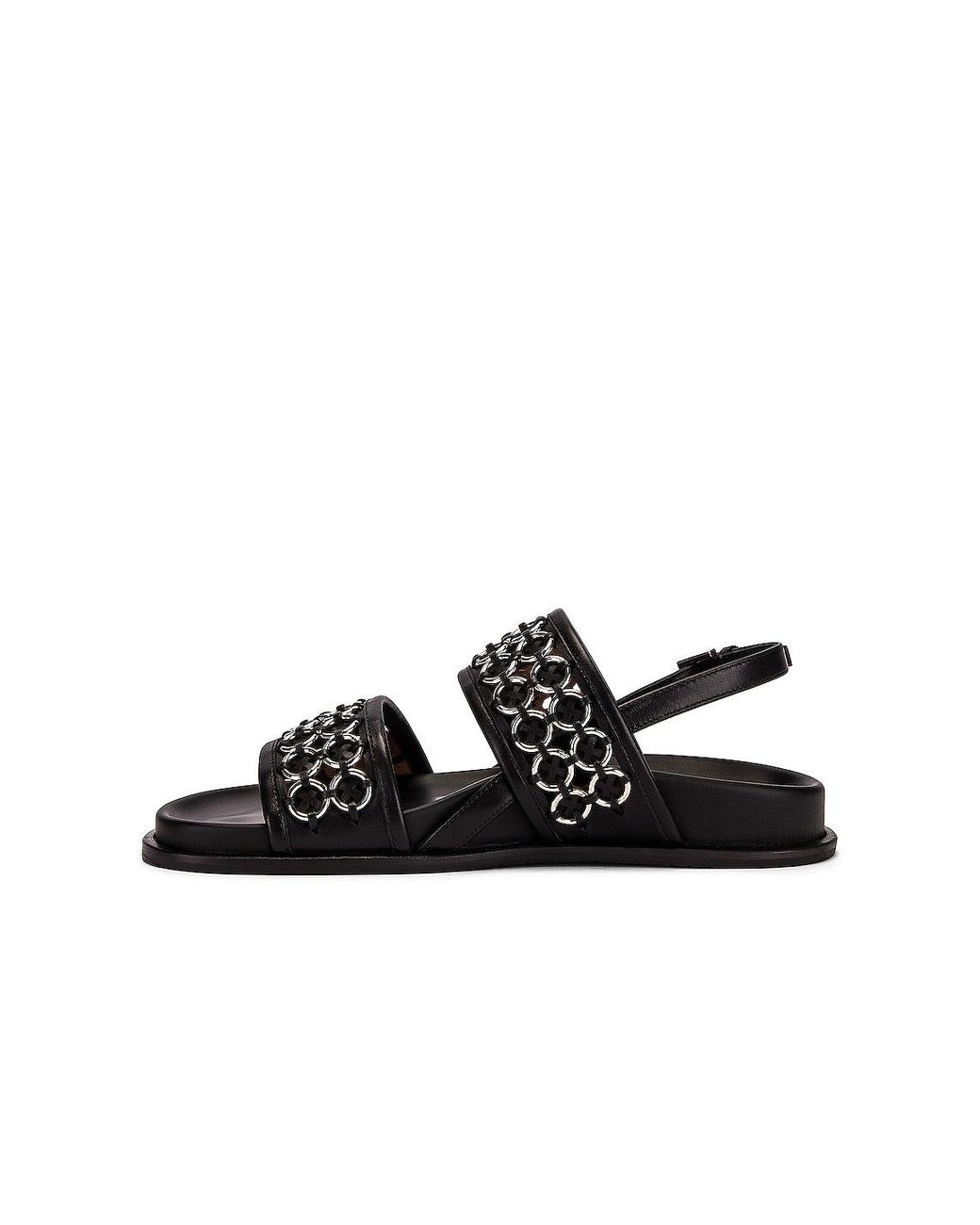 Alaïa Black Eyelet Slingback Sandals
