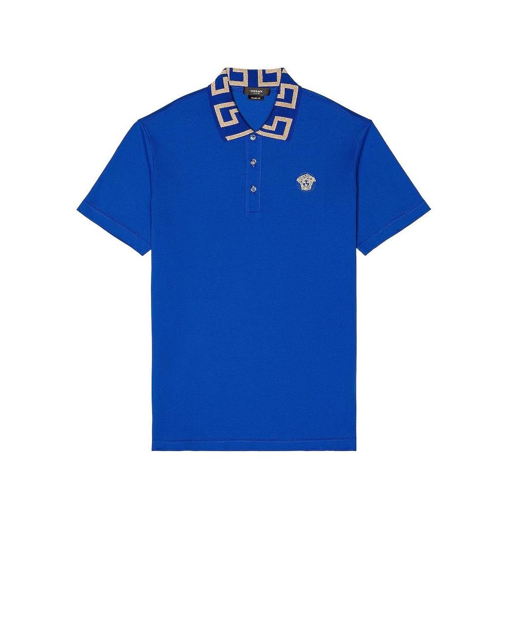 Versace Polo in Blue for Men | Lyst