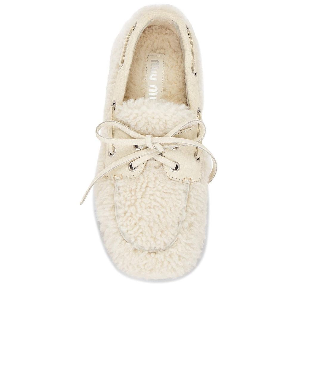 Miu Miu White Moccasin