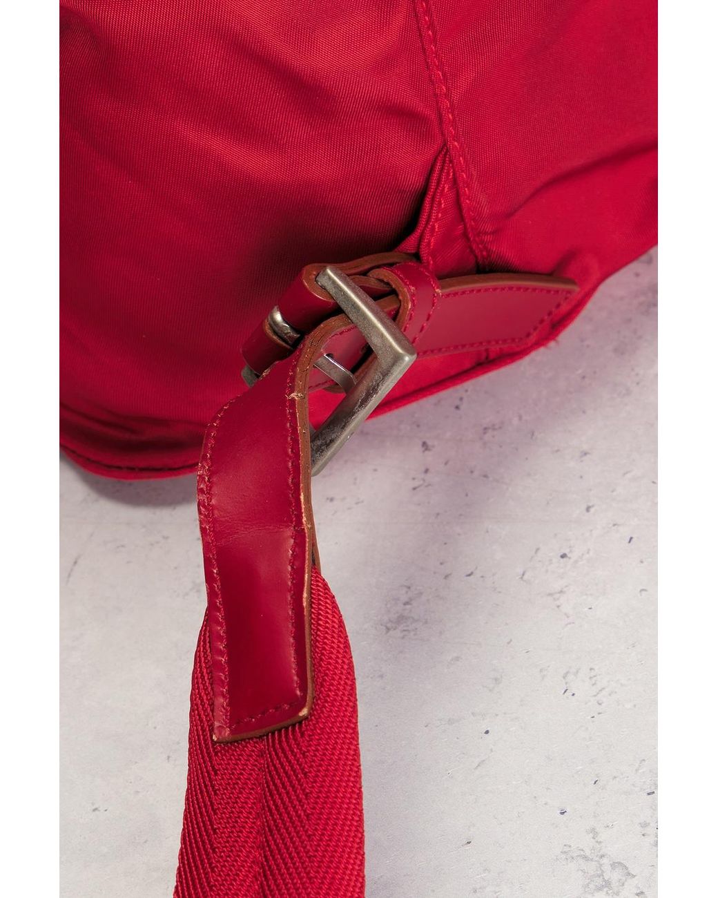 Prada Red Tessuto Backpack