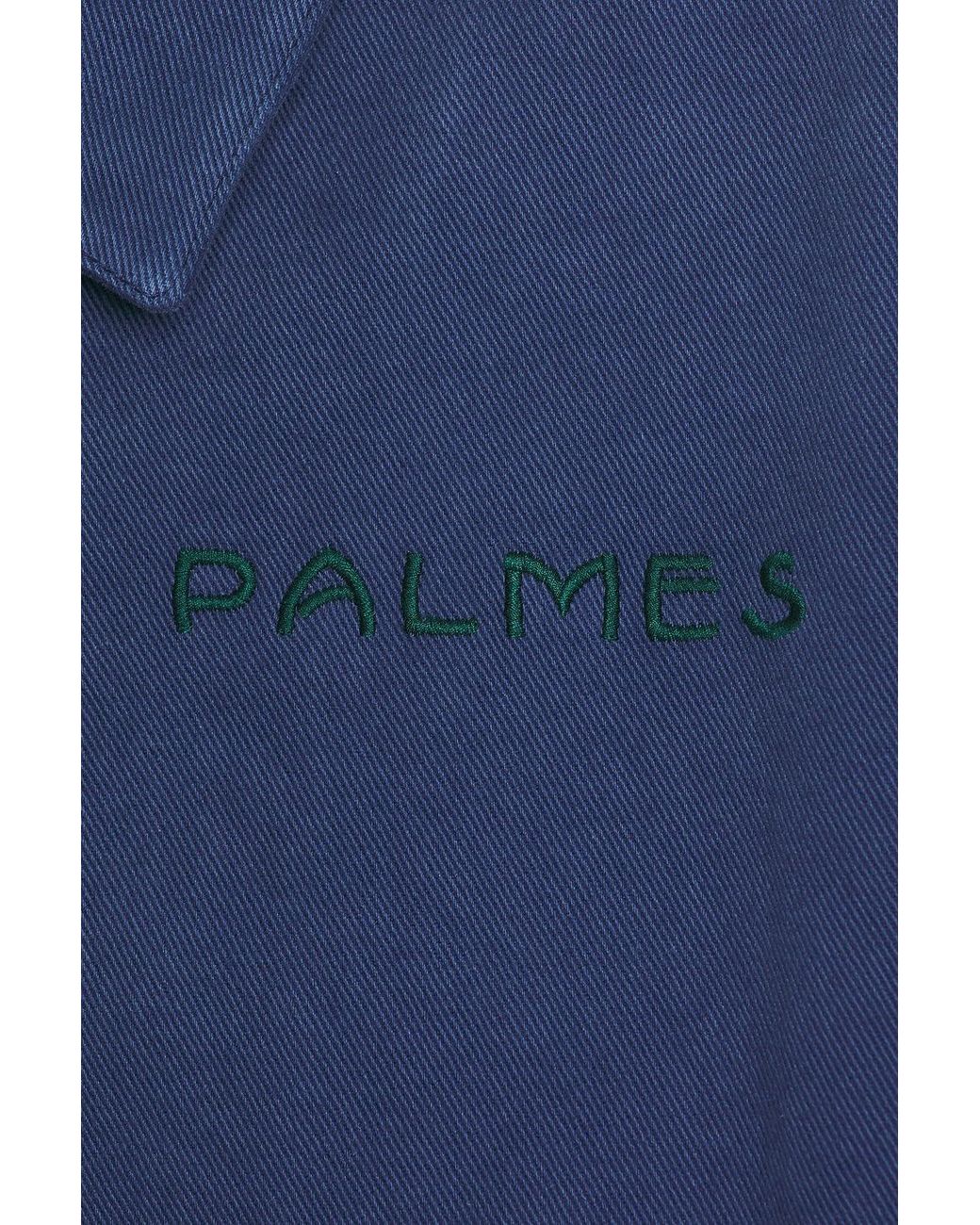 Palmes Blue Zip Jacket for men