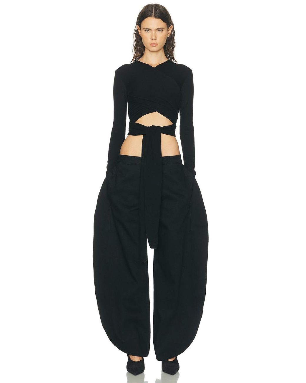 Alaïa Black Alaïa Alaϊa Wrap Top