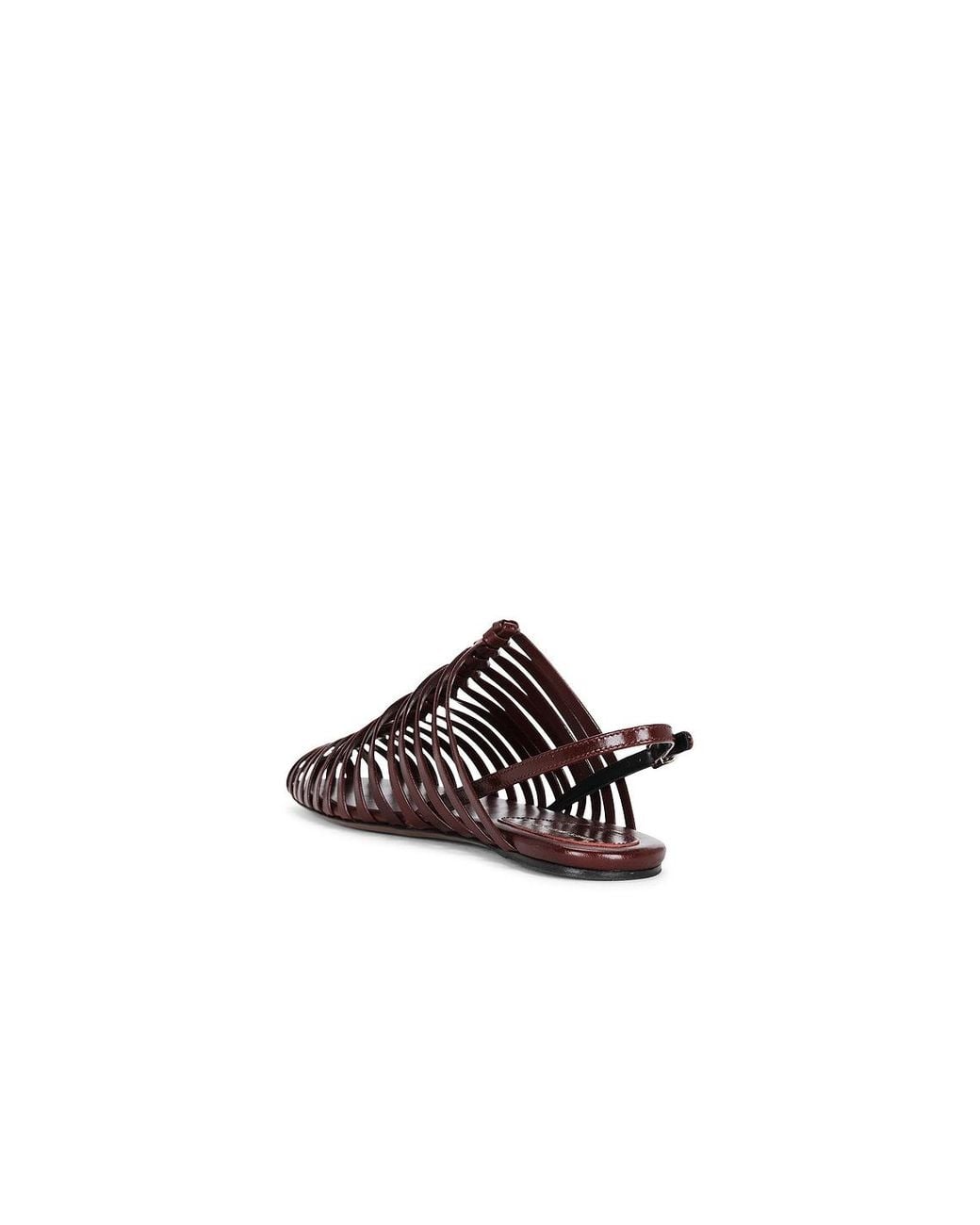 Dries Van Noten Brown Flat Square Toe Open Ballerina Flat