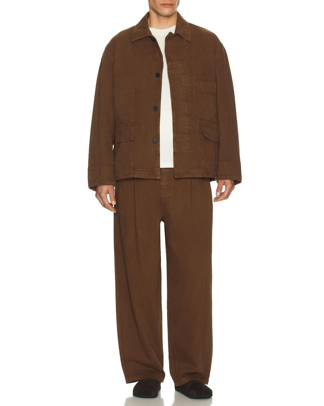 LE17SEPTEMBRE Brown Denim Field Jacket for men