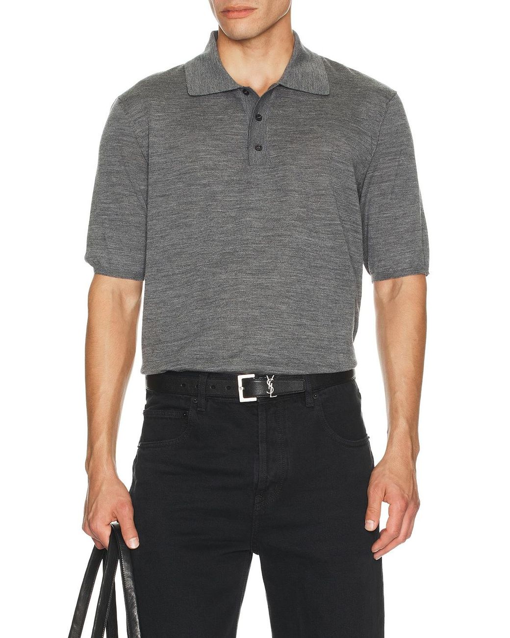 Saint Laurent Gray Polo for men