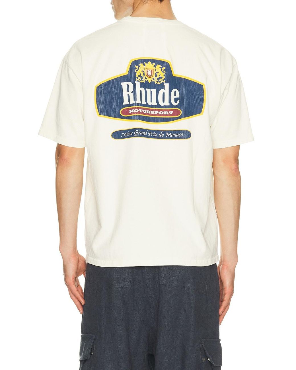 Rhude Racing Tree Rhude Racing Crest Tee in Gray for Men | Lyst