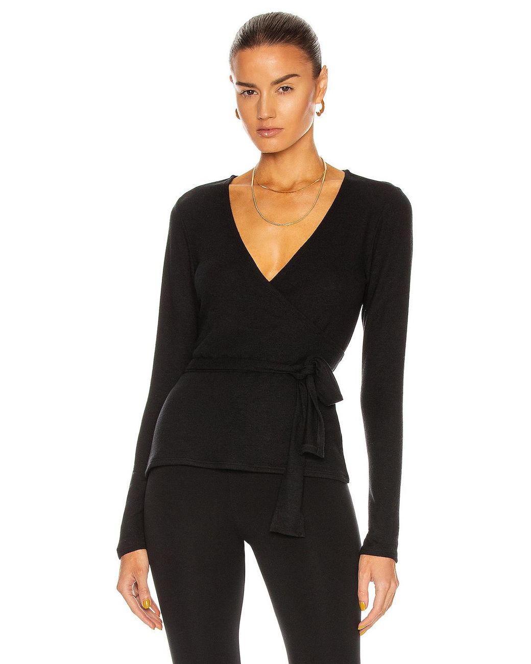 Beyond Yoga Synthetic Wrap It Up Pullover in Black Lyst