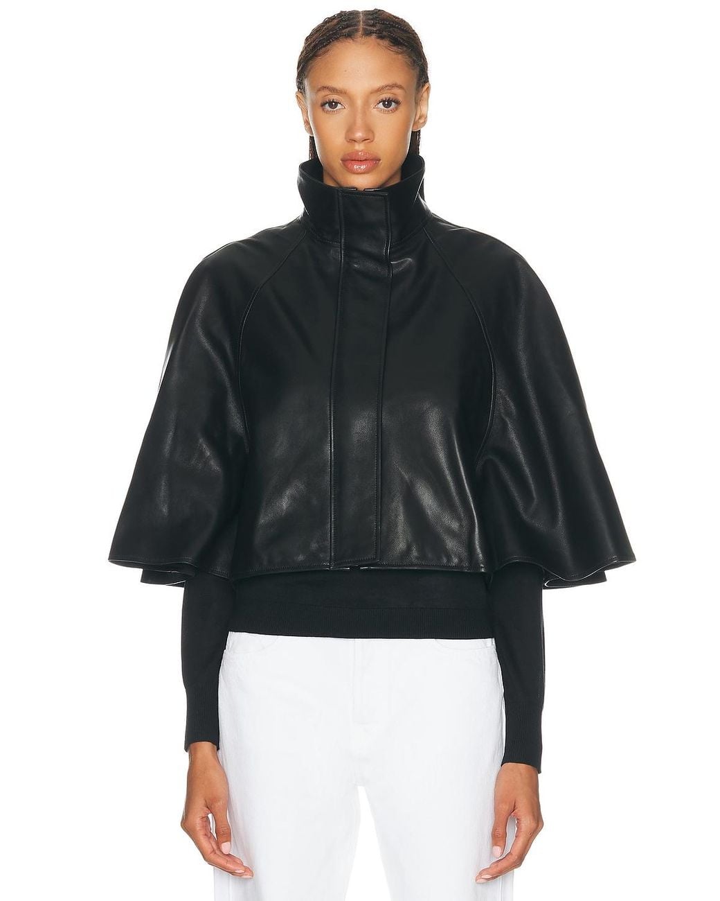 Jonathan Simkhai Black Orvik Cape Jacket