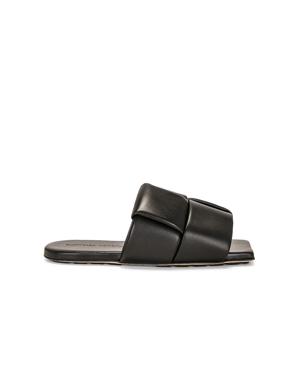 Bottega Veneta Black Patch Mule Flat Sandal