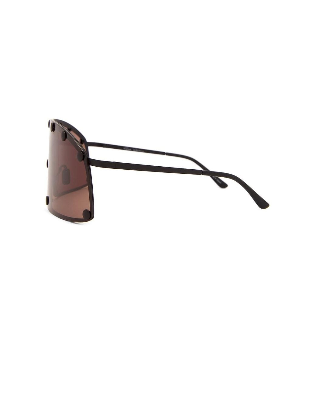 Rick Owens Brown Shield Sunglasses