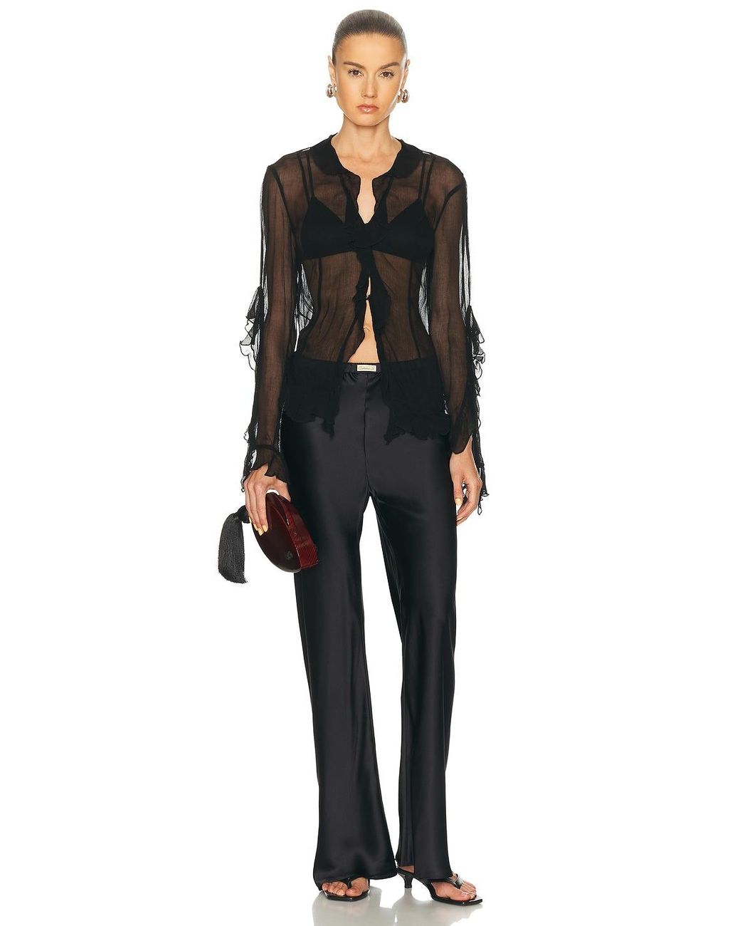 Staud Black Kellcy Top