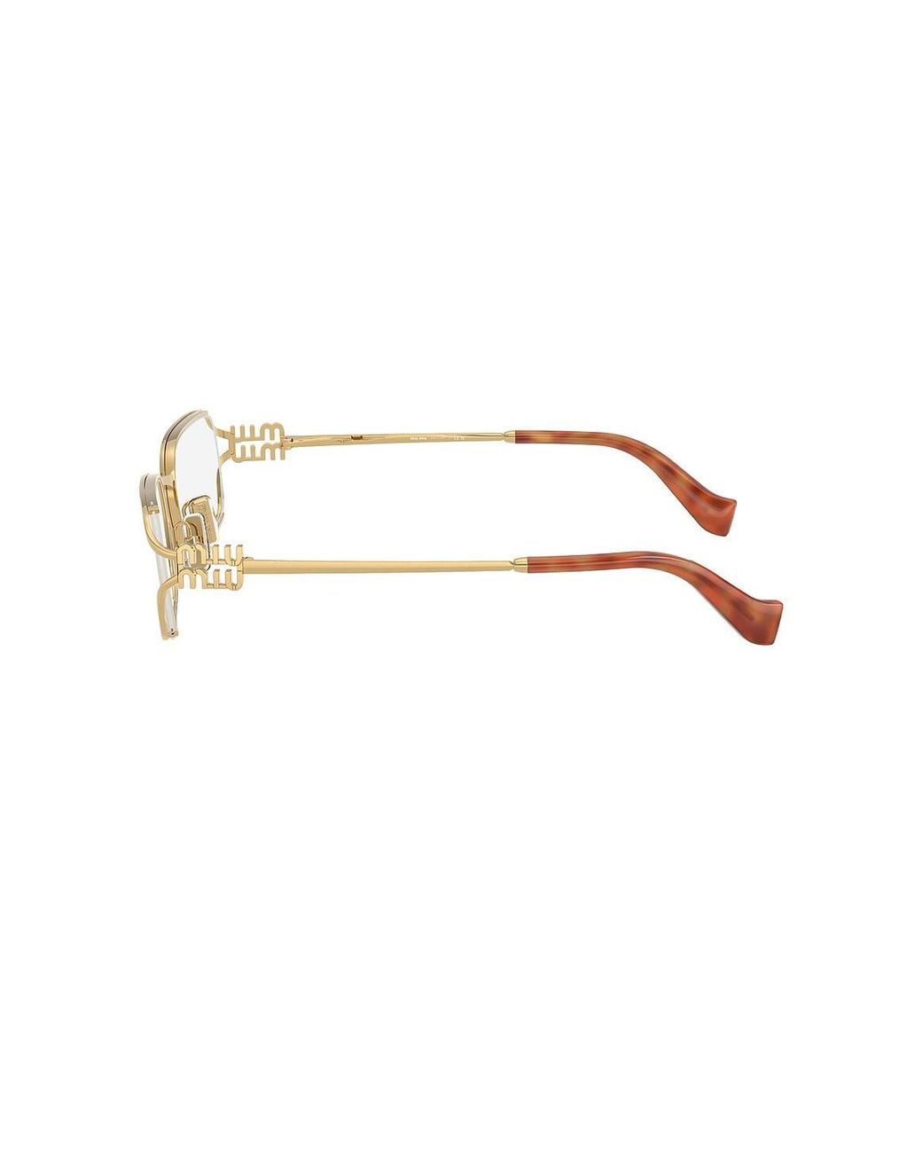 Miu Miu Metallic Rectangular Optical Glasses