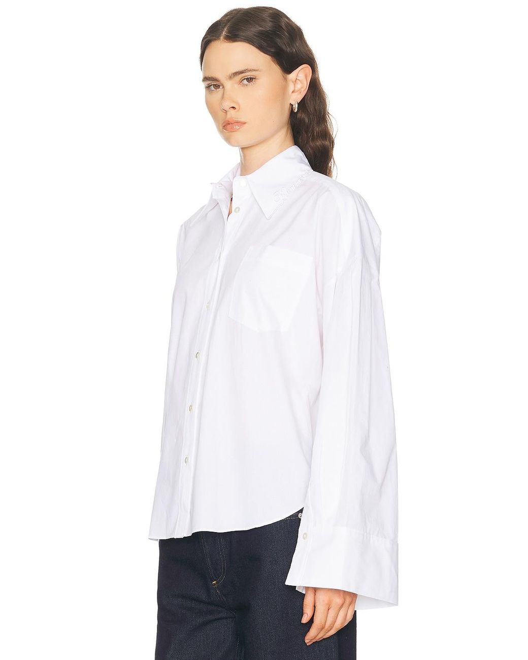 Blumarine White Button Up Top