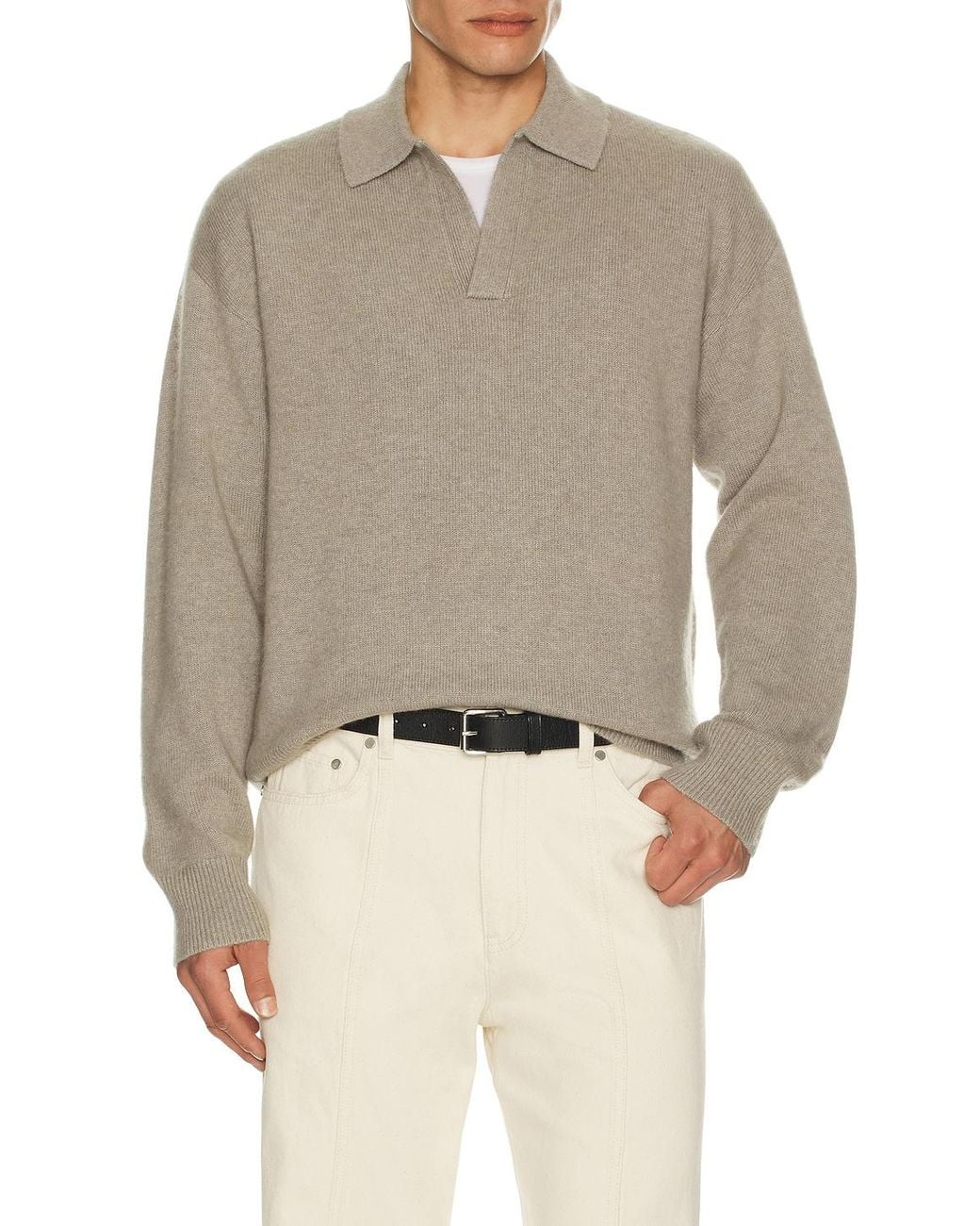 Helmut Lang Natural Brushed Polo for men