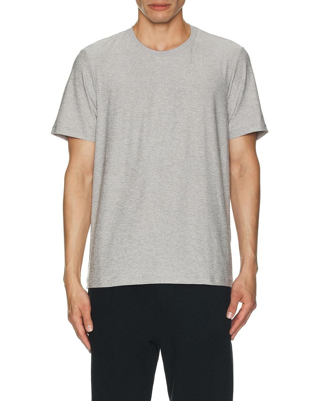 Beyond Yoga Gray Always Beyond Crew Tee 2.0 for men