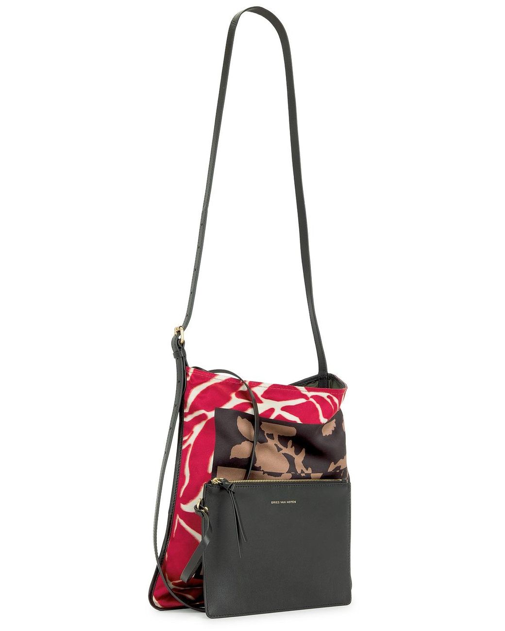Dries Van Noten Red Medium Scarf Bag