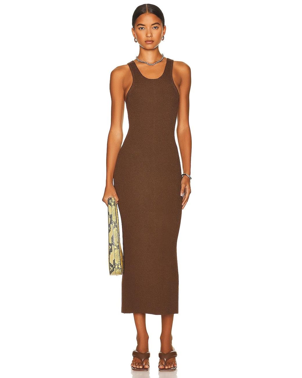 Synthetic Curved Compact Knit Dress 