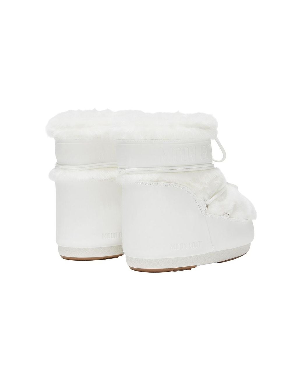 Moon Boot Icon Low Faux Fur Boot in White | Lyst