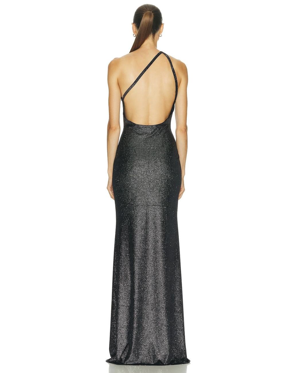 The Sei Black One Shoulder Gown