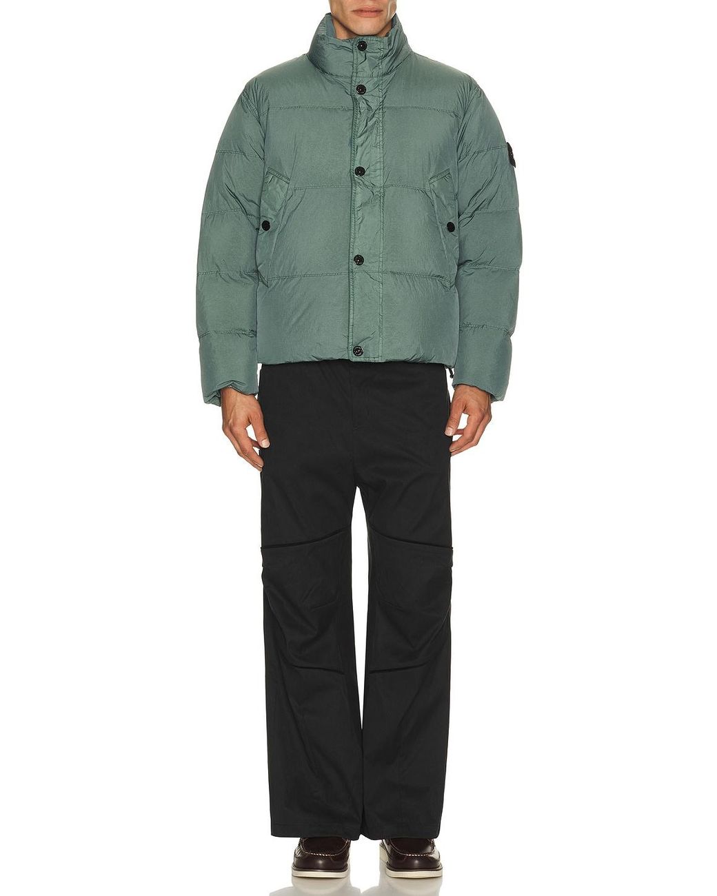 Stone Island Green Down Bomber for men