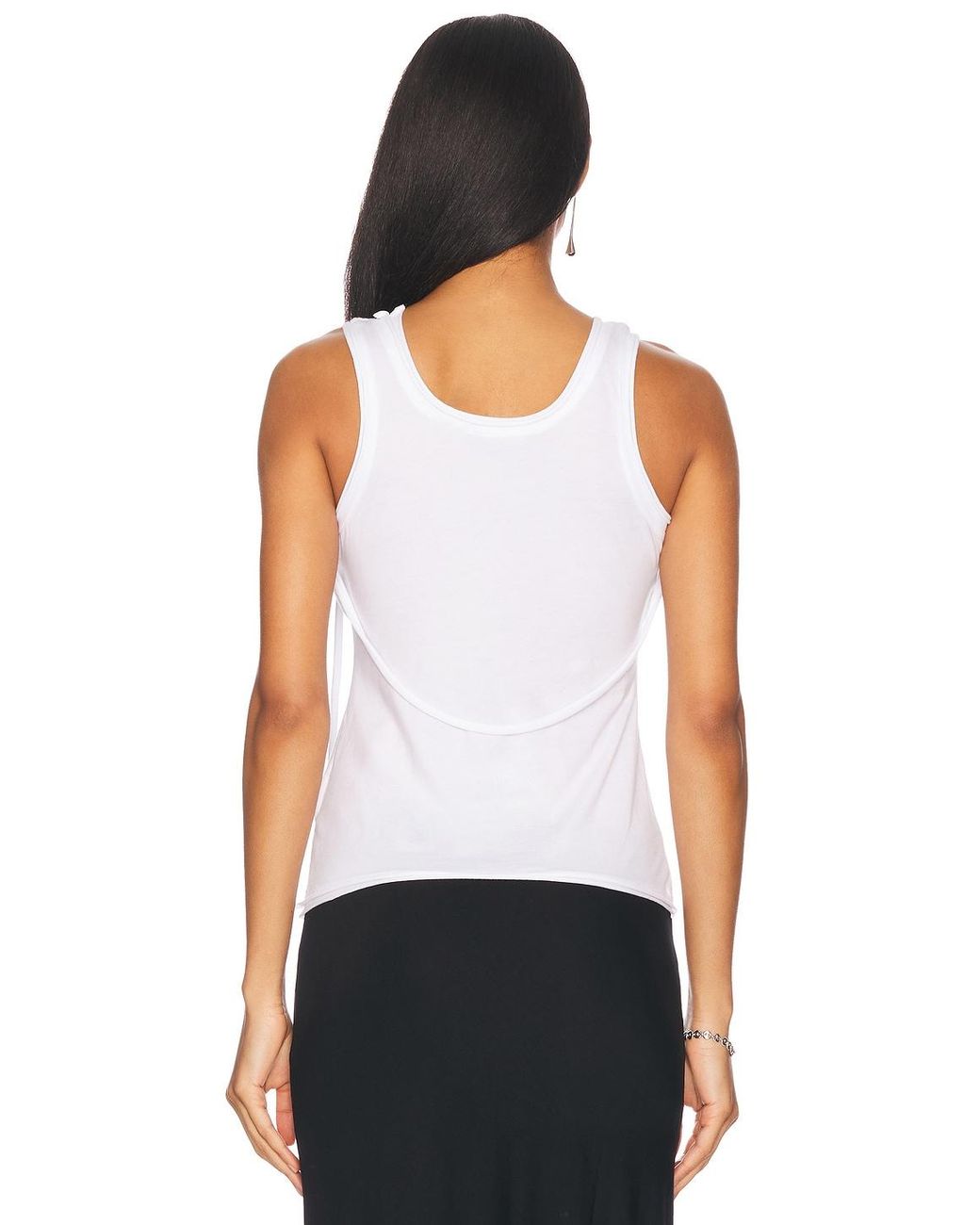 Helmut Lang Strap Tank Top in White | Lyst