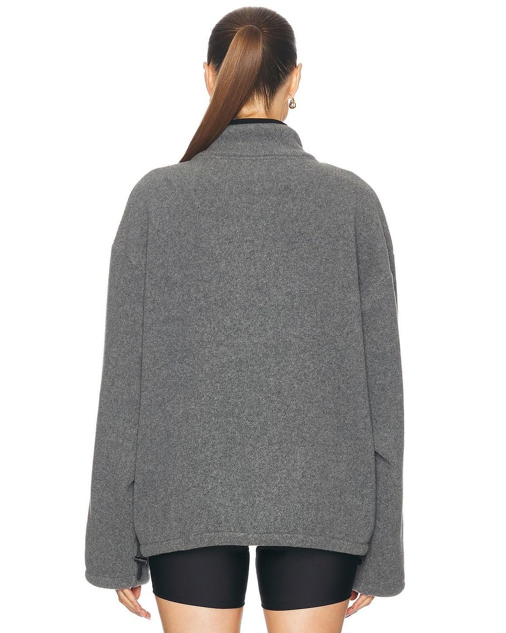 Miu Miu Zip Up Jacket in Gray | Lyst