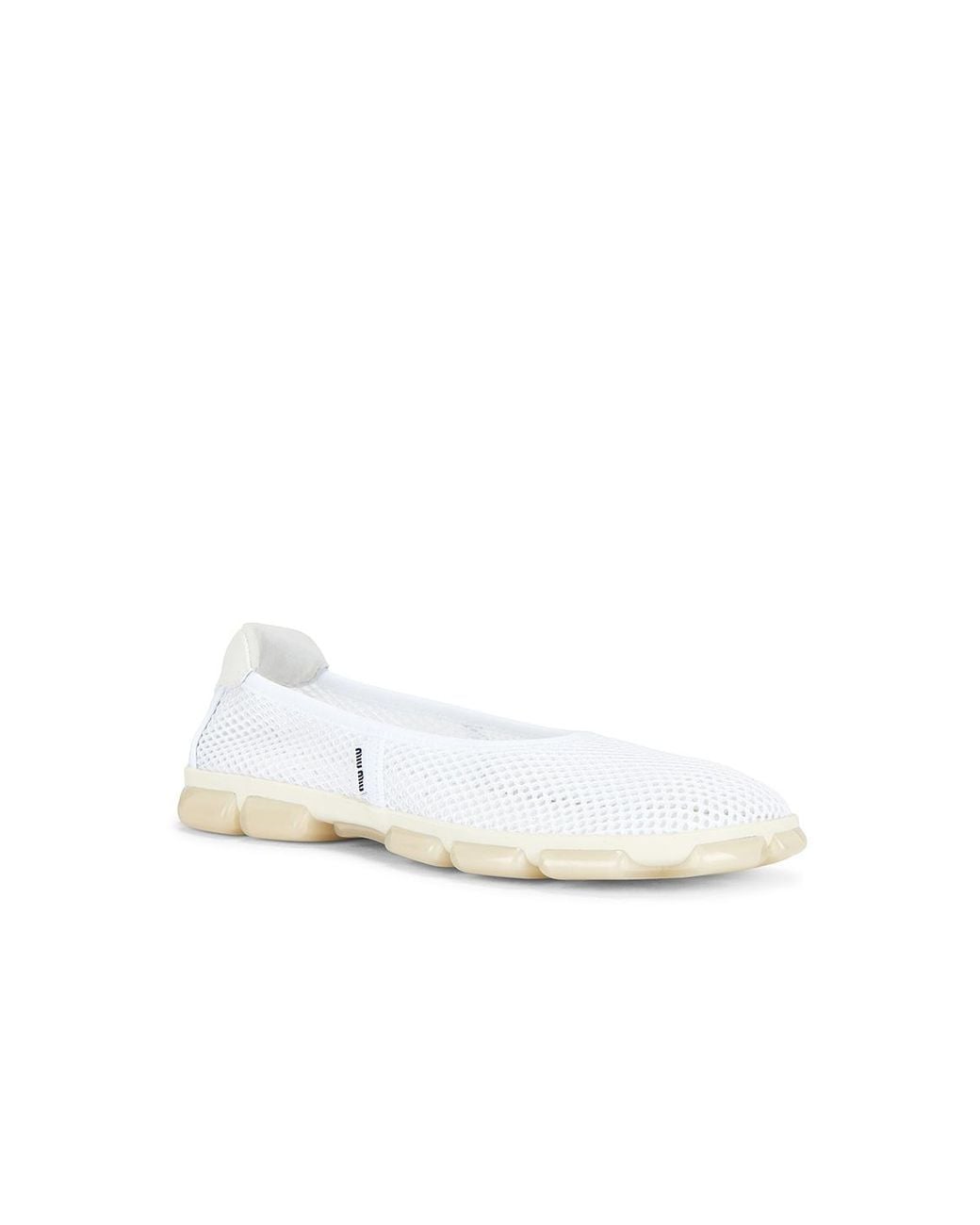 Miu Miu White Rete Tech Sneaker