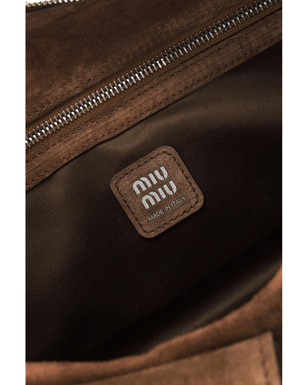 Miu Miu Brown Camoscio Shoulder Bag