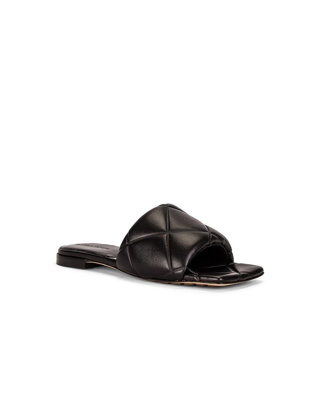 Bottega Veneta The Rubber Lido Sandals in Black - Lyst