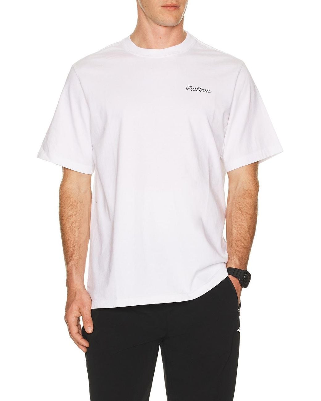 Malbon Gray Bermuda Baldwin Tee for men