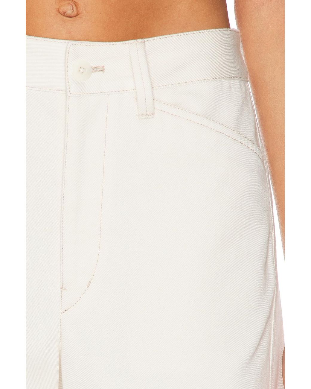 Lemaire White Five Pocket Twisted Pant