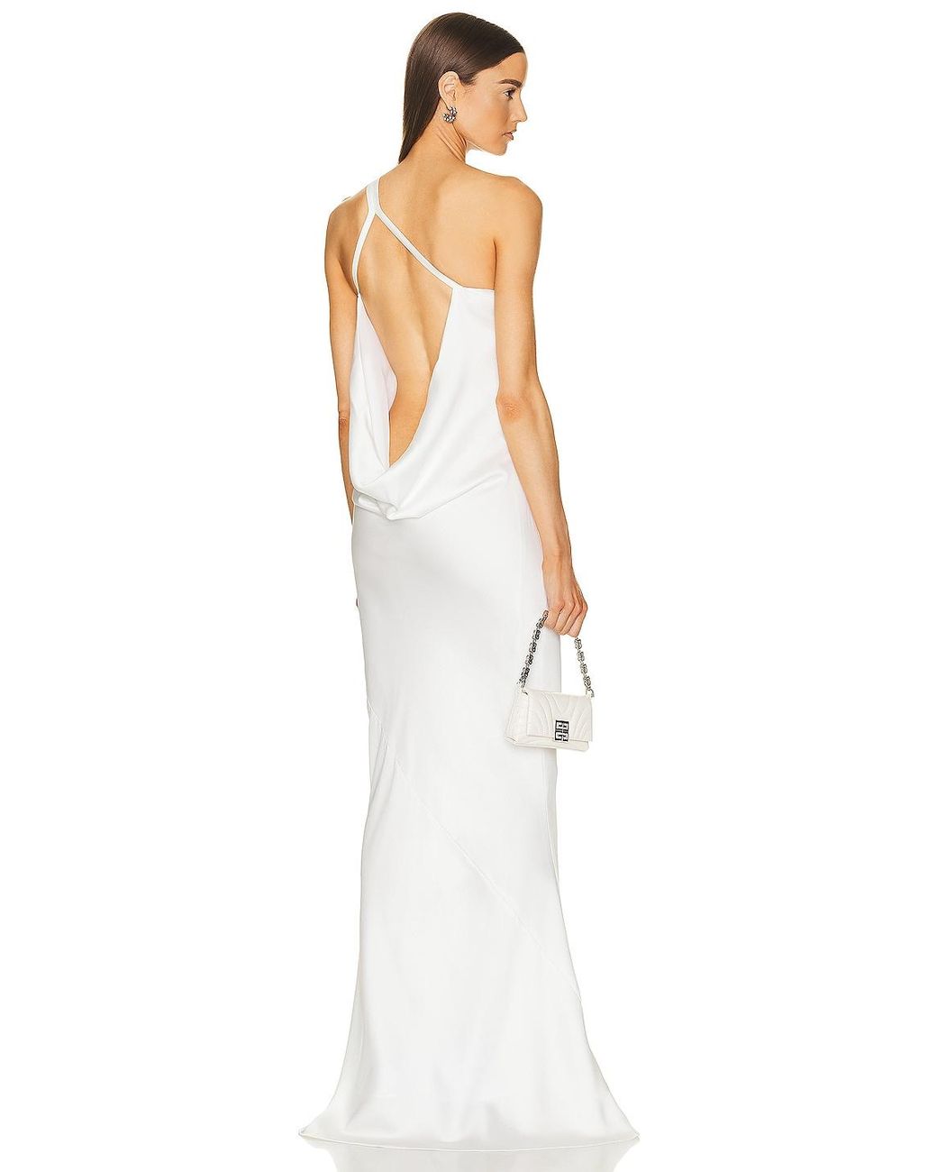 Norma Kamali One Shoulder Bias Gown in White | Lyst
