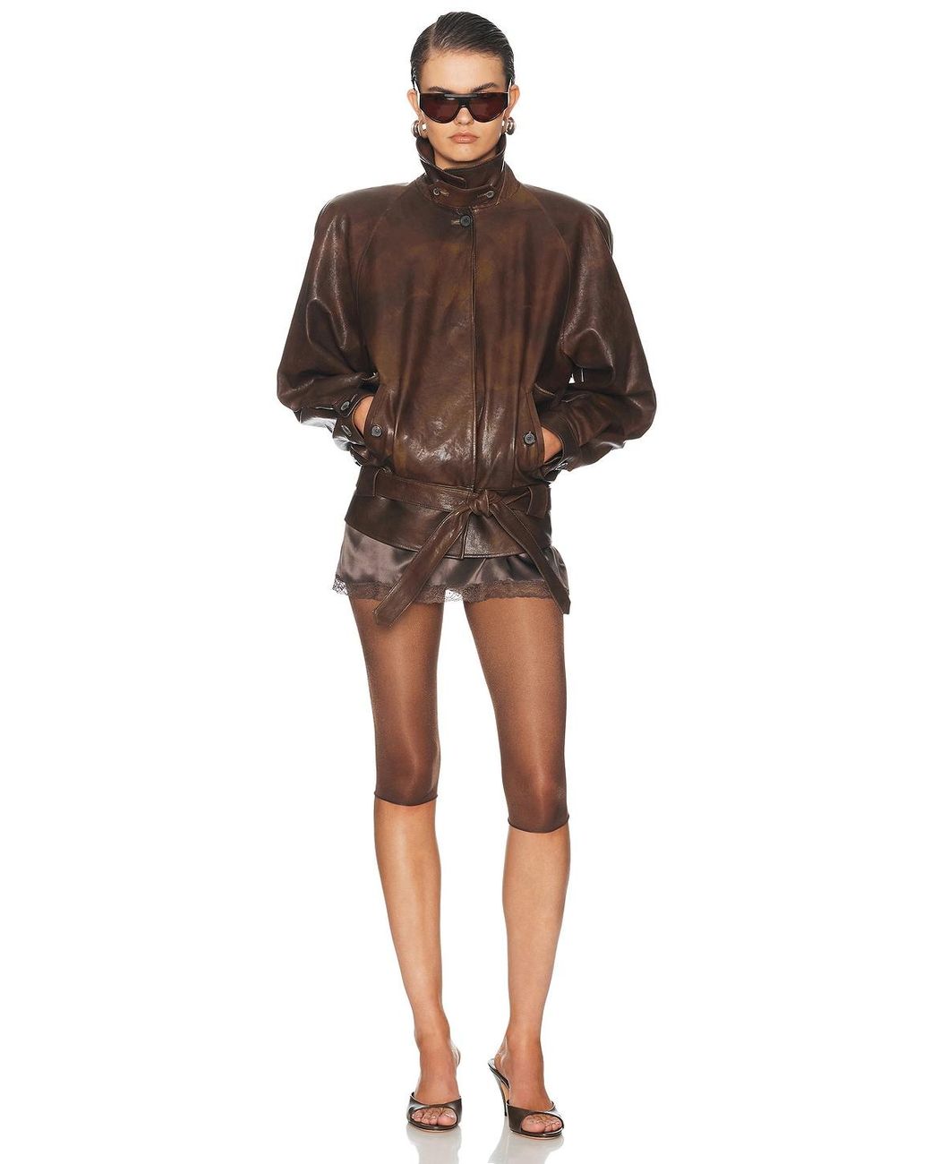 Magda Butrym Brown Leather Jacket