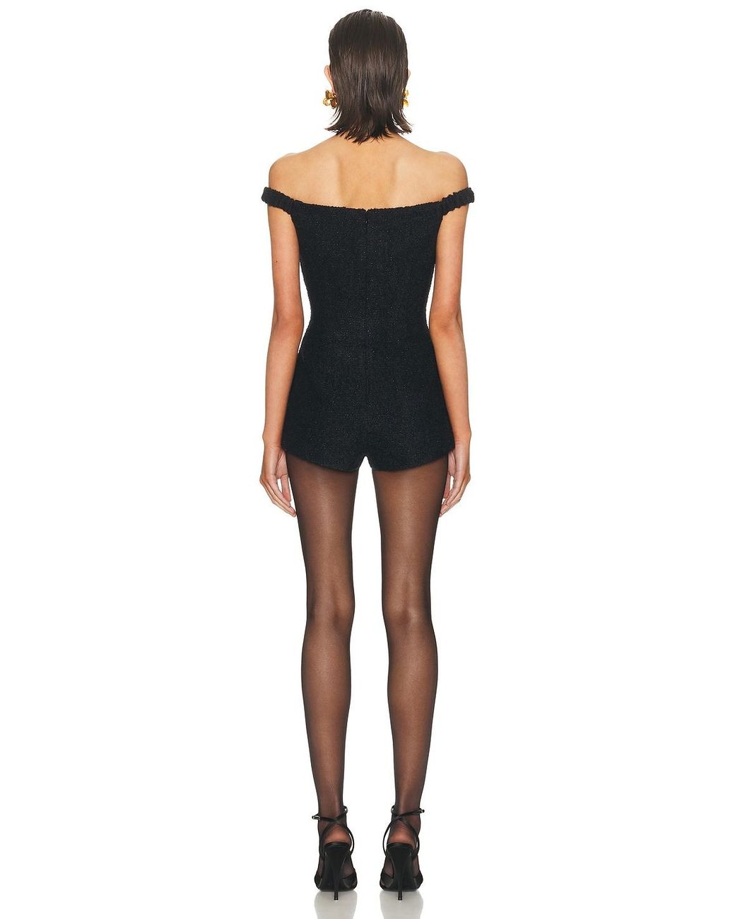 Self-Portrait Black Boucle Playsuit