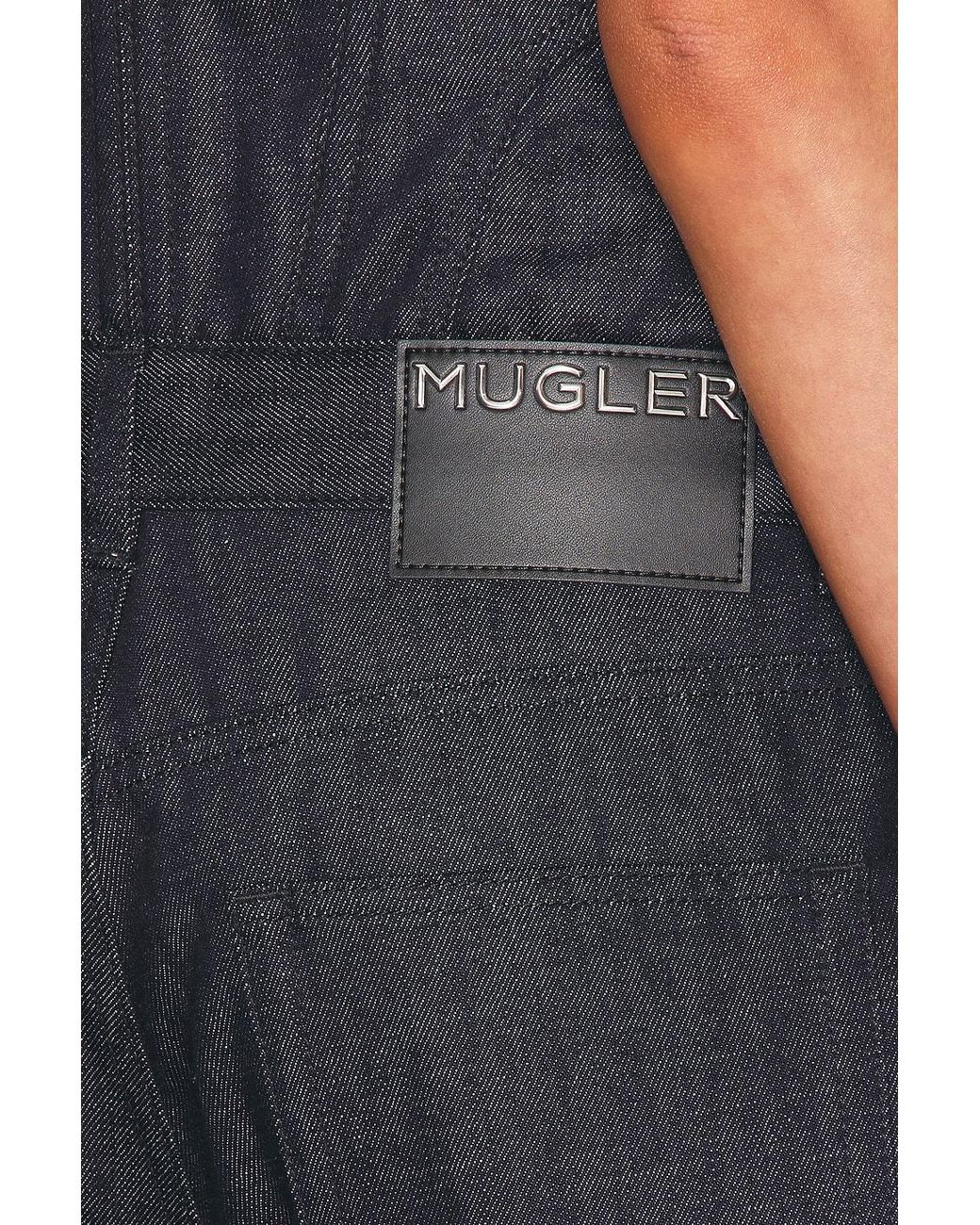 Mugler Blue Straight Leg