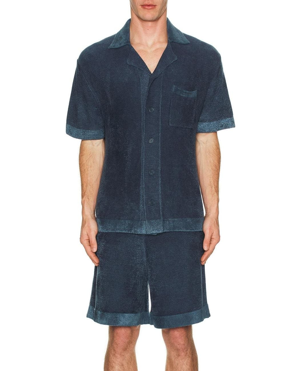 Jonathan Simkhai Blue Camp Shirt for men