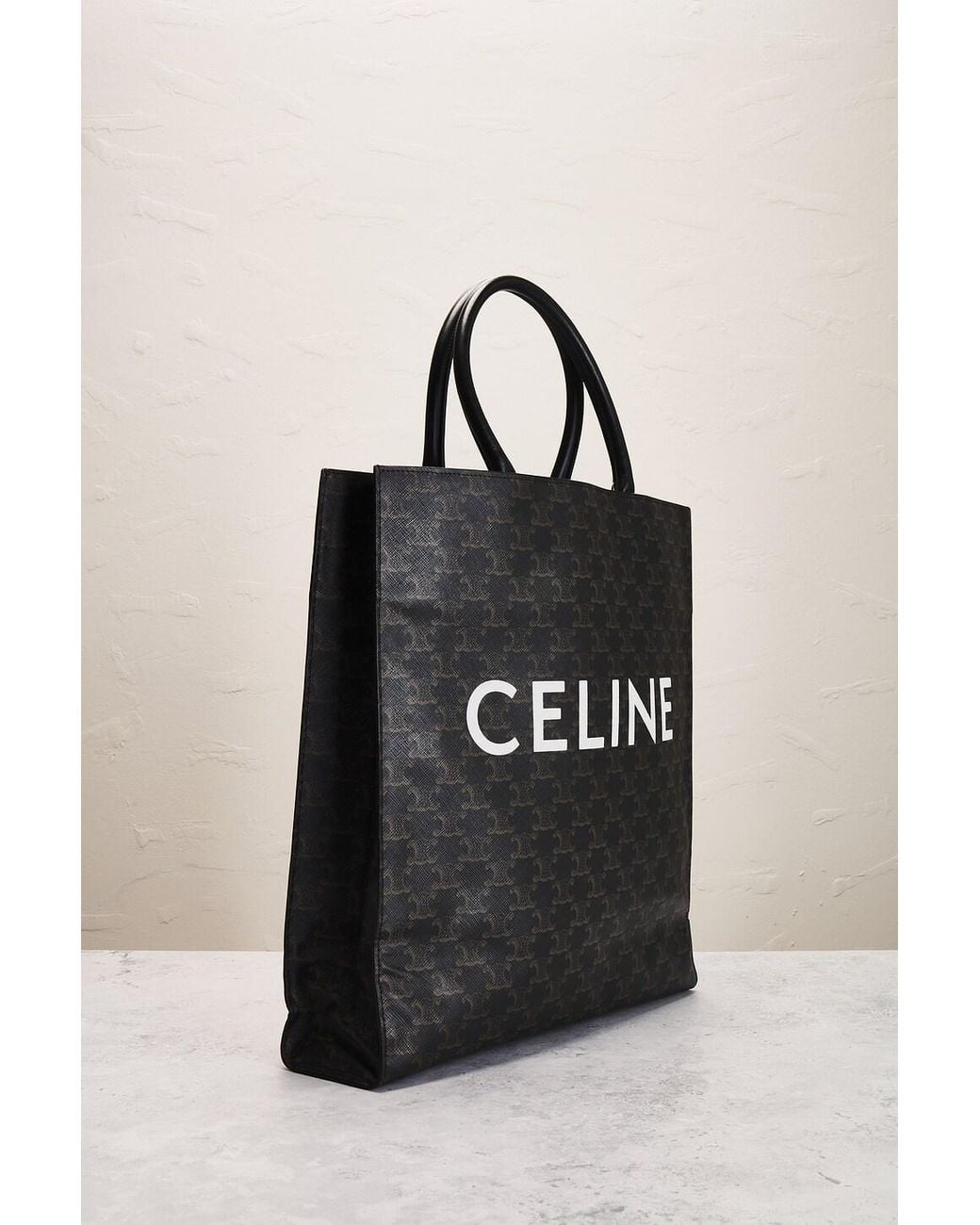 Céline Black Triomphe Vertical Cabas Tote Bag