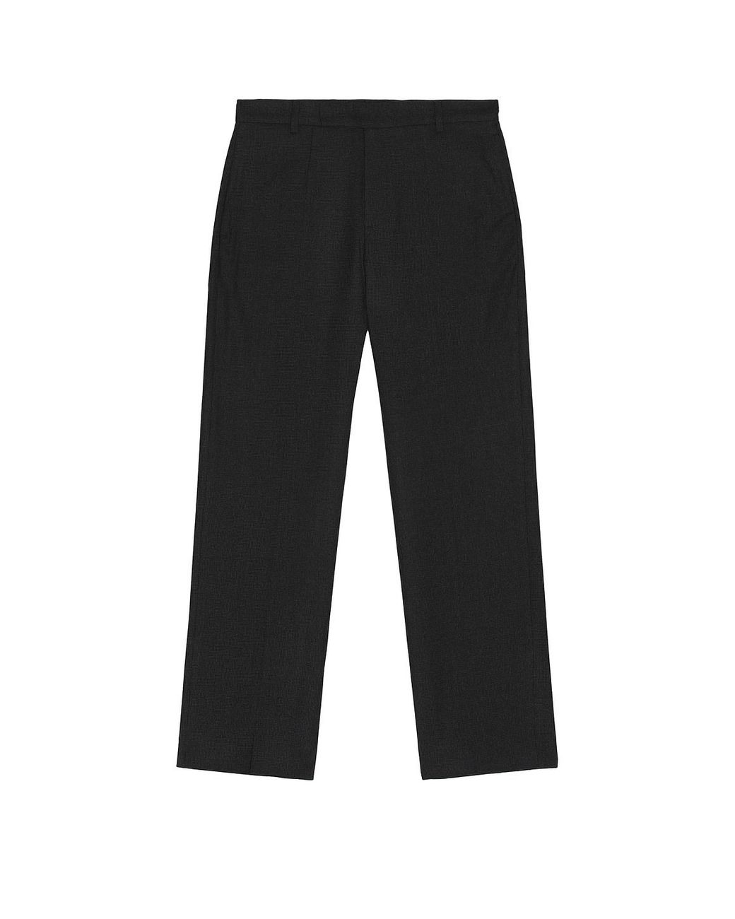 Palmes Black Wool Pleated Trousers for men
