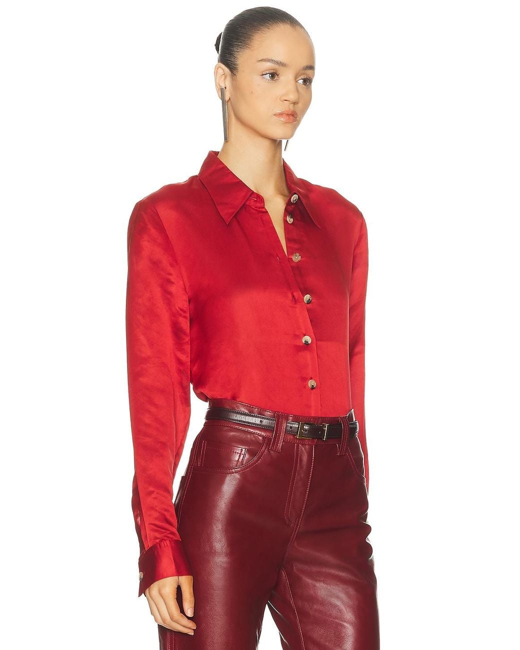Khaite Red Auryn Top