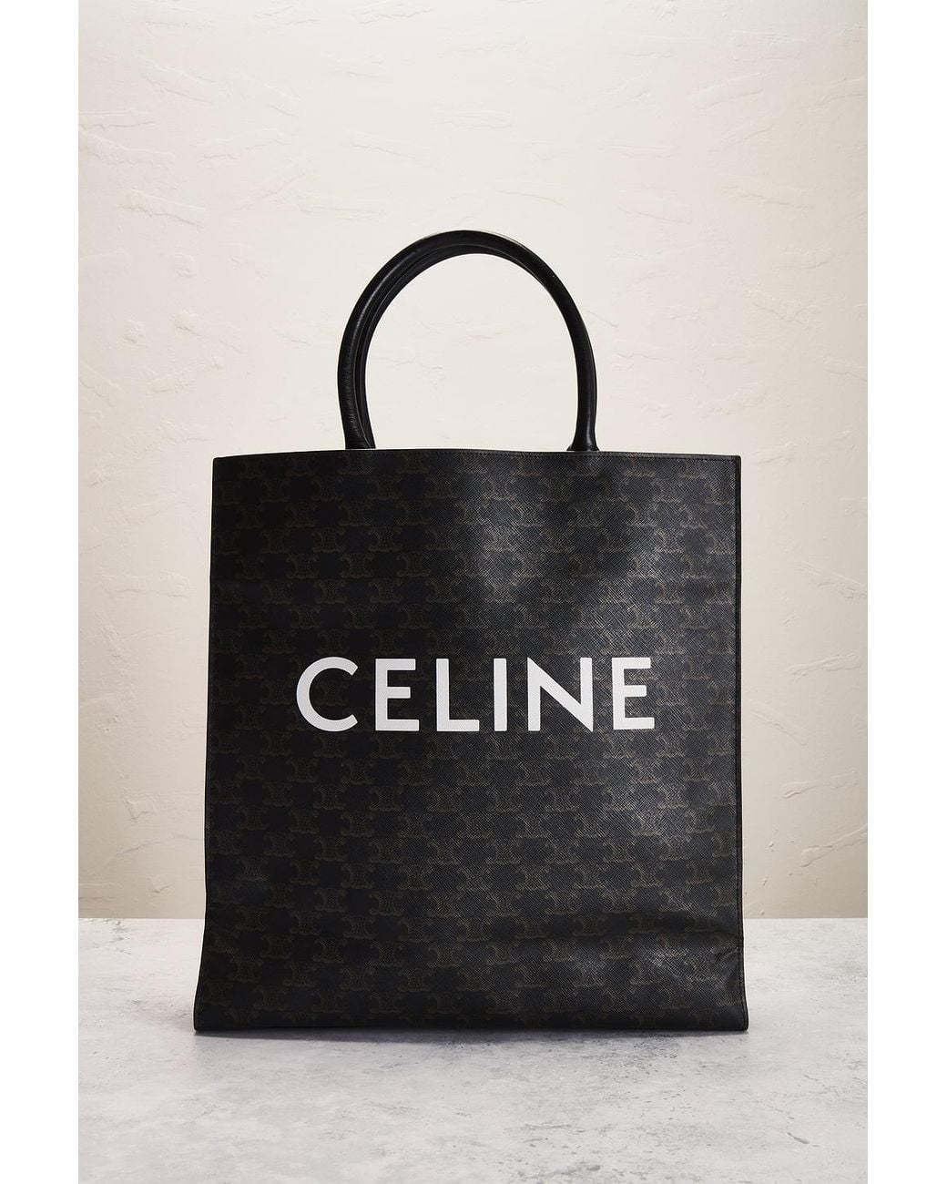 Céline Black Triomphe Vertical Cabas Tote Bag