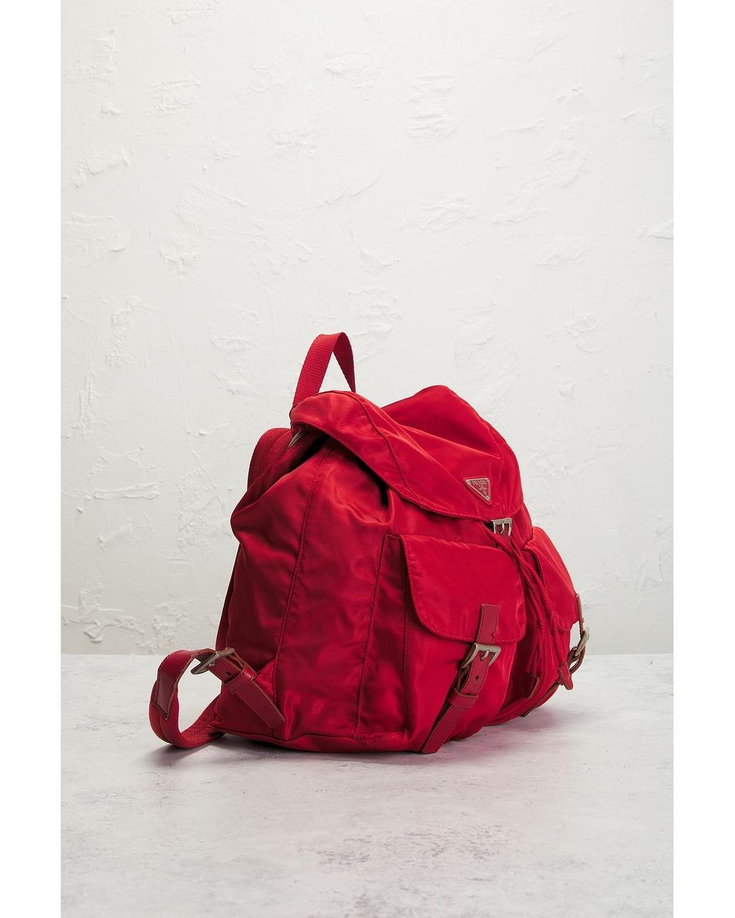 Prada Red Tessuto Backpack