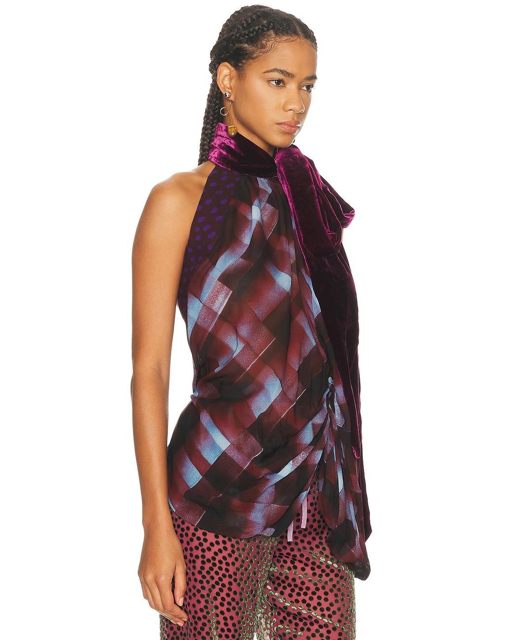 Dries Van Noten Red Cevira Top