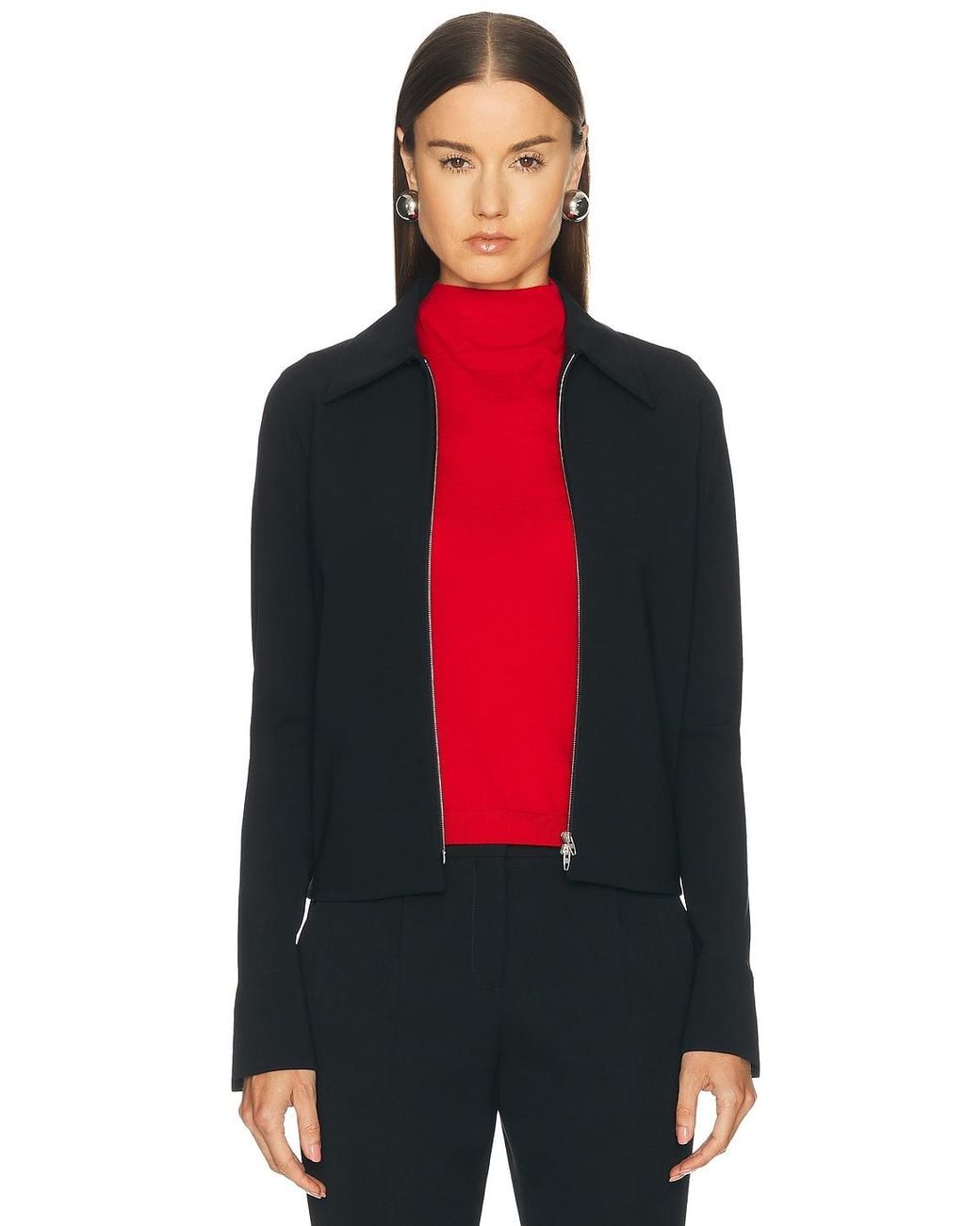 Jil Sander Blue Zip Up Jacket