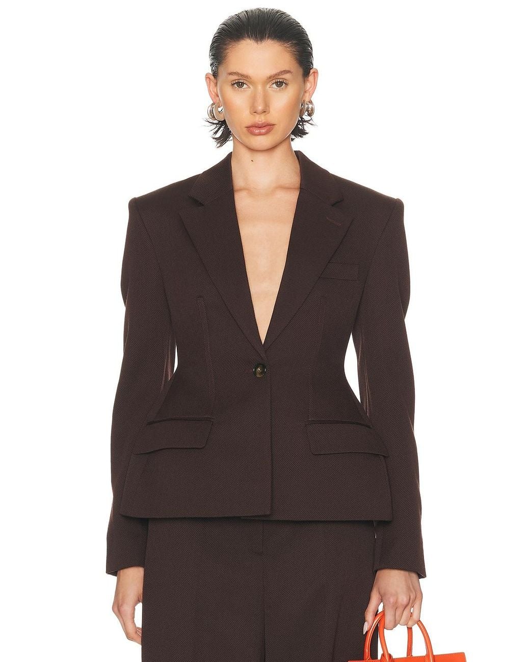 Stella McCartney Black Twill Tailoring Molded Jacket