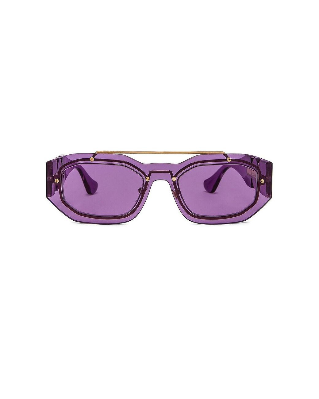 Versace Rectangle Sunglasses in Violet 