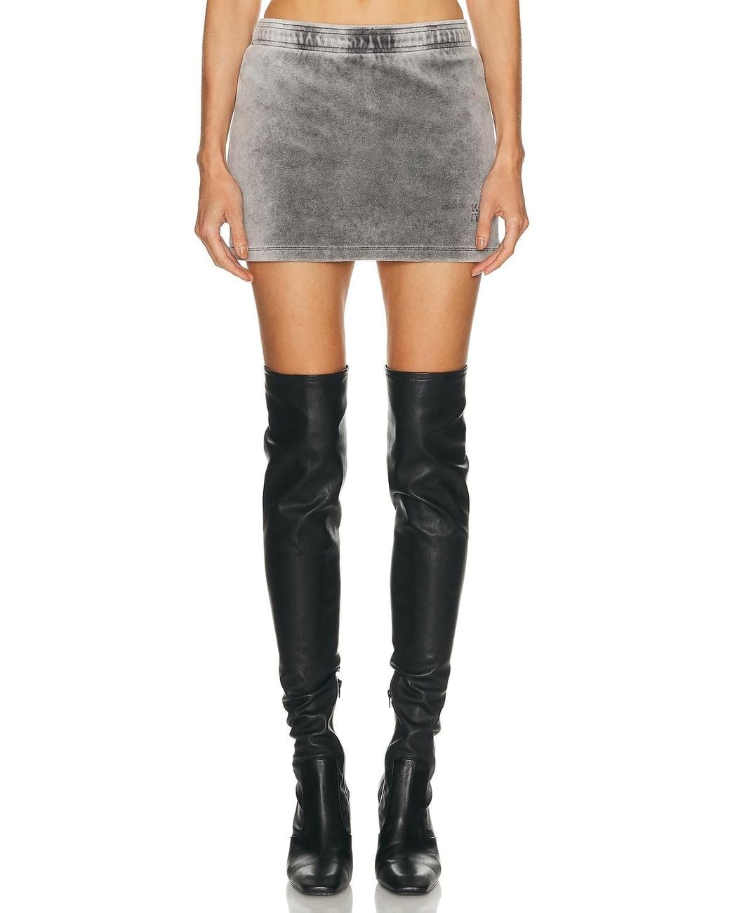 Alexander Wang Black Mid Rise Mini Skort