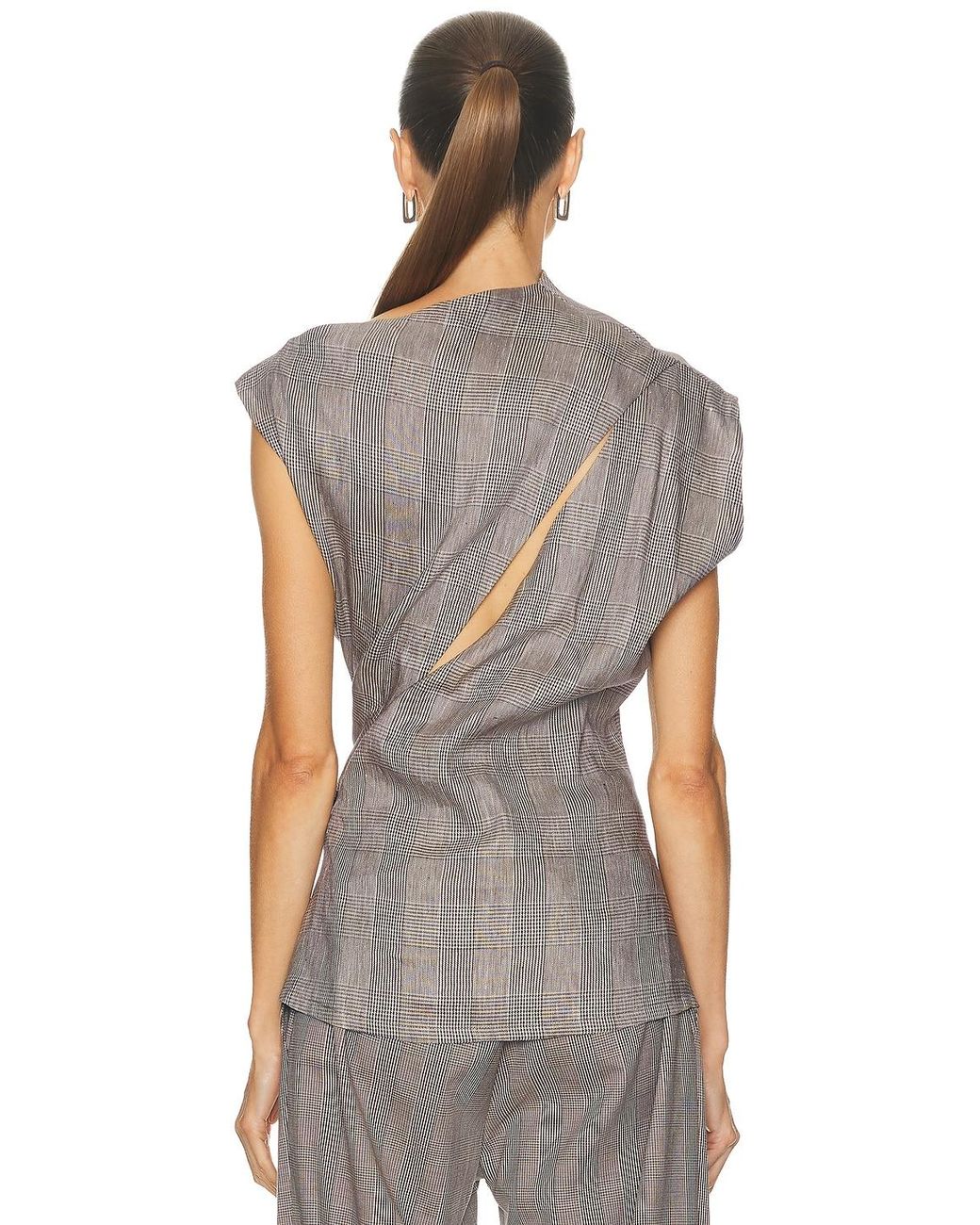 Jade Cropper Gray Asymmetric Top