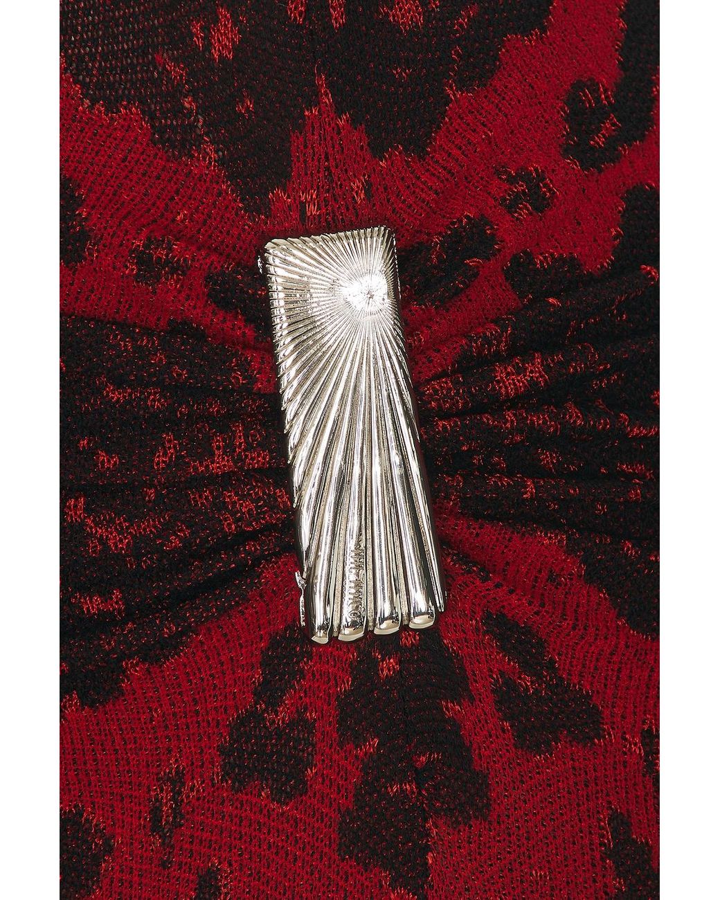 The Attico Red Python Midi Dress