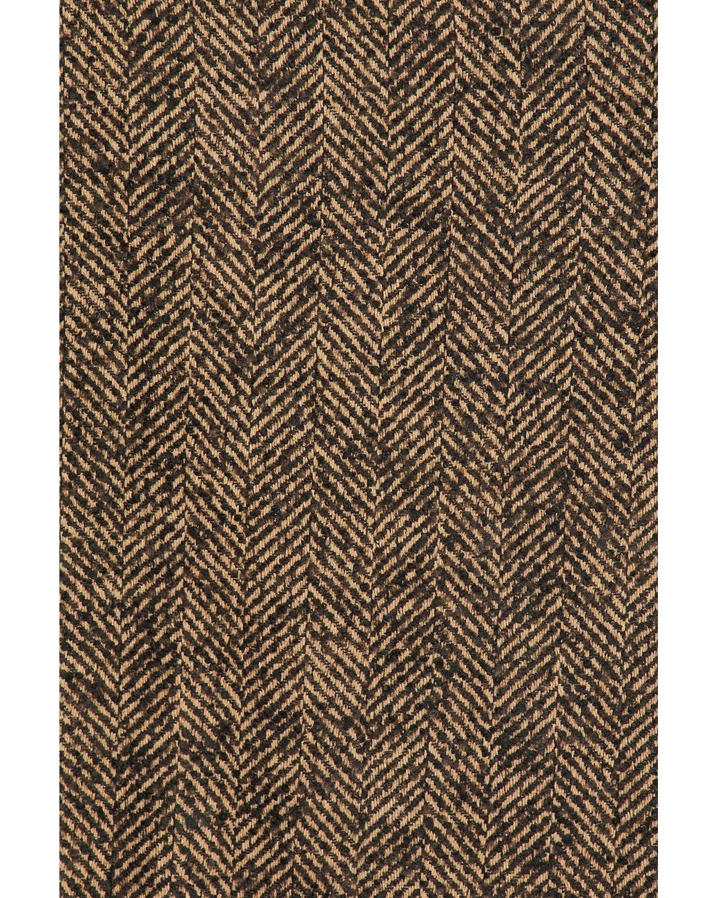 Percival Brown Herringbone Boxy Cropped Jacket for men